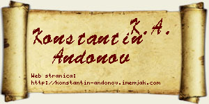 Konstantin Andonov vizit kartica